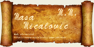 Maša Mićalović vizit kartica